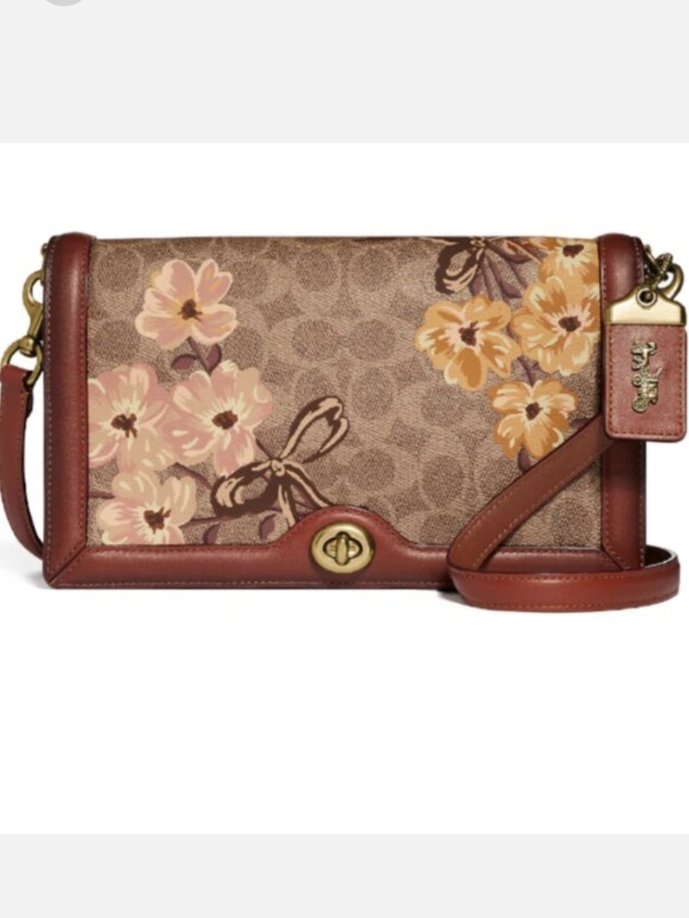 COACH Riley Signature Canvas Prairie Floral Print Crossbody - Picture 2 of 14
